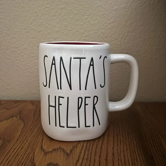 NWT Rae Dunn SANTA’S‎ HELPER 2-Sided Mug - Picture 3 of 5